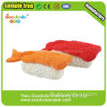 3d ที่แตกต่างกัน shape sushi ยางลบที่กำหนดเอง